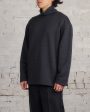 Lemaire Mock Neck Heavy Wool Sweatshirt Anthracite Melange Online Hot Sale