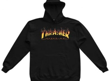 THRASHER BBQ LOGO HOODIE BLACK For Sale