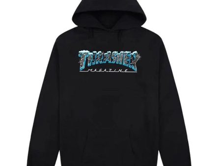 THRASHER BLACK ICE HOODIE BLACK Hot on Sale