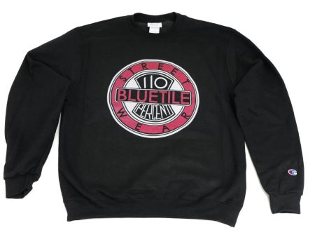 BLUETILE 110% BLUETILE CREWNECK BLACK Online Sale