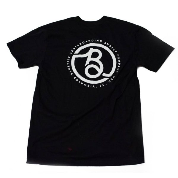 BLUETILE SUPPLY CO T-SHIRT BLACK   WHITE For Cheap