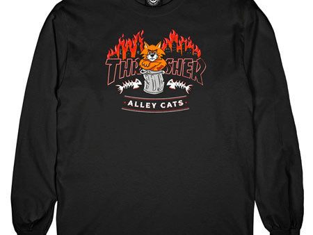 THRASHER ALLEY CATS LONG SLEEVE BLACK Online now