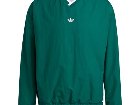 ADIDAS WIND PULLOVER COLLEGIATE GREEN   WHITE For Cheap