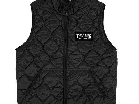 THRASHER MAG LOGO VEST BLACK Sale