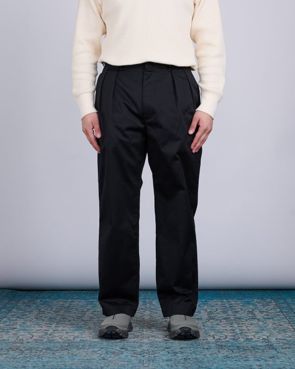 nanamica Double Pleat Hybrid Chino Pant Black Supply