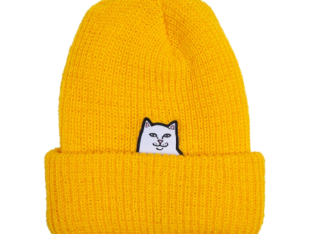 RIP N DIP LORD NERMAL RIBBED BEANIE GOLD For Sale