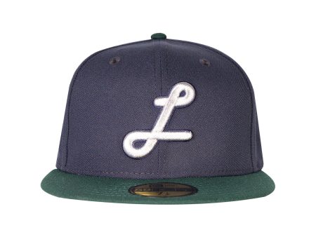 Navy Green Pretzel Fitted Online Hot Sale