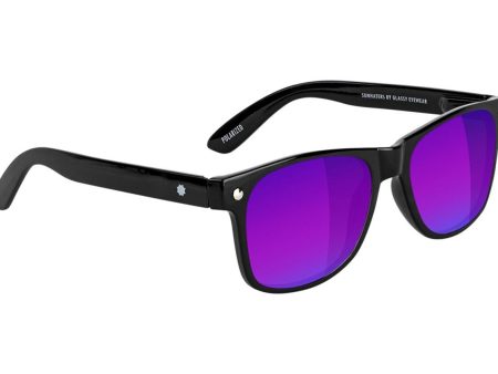 GLASSY SUNHATERS LEONARD POLARIZED BLACK BLUE MIRROR For Discount