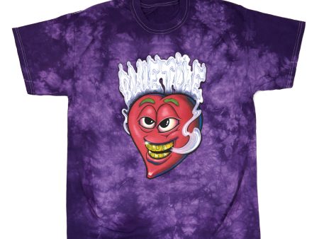 BLUETILE STONED HEART TIEDYE T-SHIRT PURPLE SKUNK For Discount