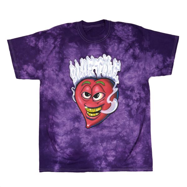 BLUETILE STONED HEART TIEDYE T-SHIRT PURPLE SKUNK For Discount