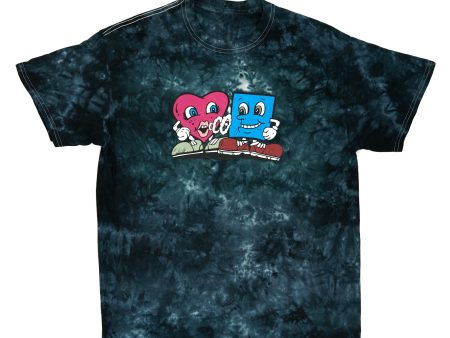 BLUETILE  4 20 LOVE  TIEDYE T-SHIRT BLACK CRYSTAL Supply