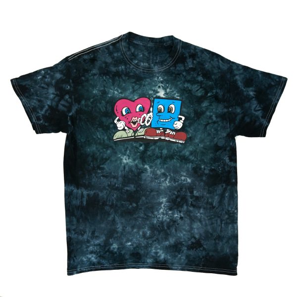 BLUETILE  4 20 LOVE  TIEDYE T-SHIRT BLACK CRYSTAL Supply