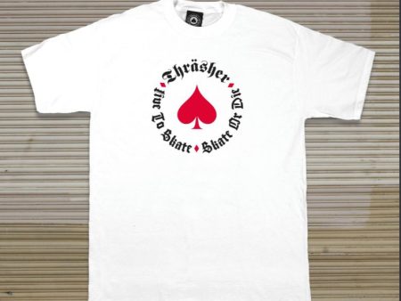 THRASHER MAGAZINE NEW OATH T-SHIRT WHITE Discount