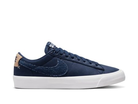 NIKE SB BLAZER LOW PRO GT MIDNIGHT NAVY   WHITE For Sale