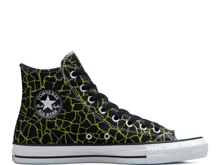 CONVERSE CONS CHUCK TAYLOR ALL STAR PRO HI BLACK LIME TWIST WHITE For Discount