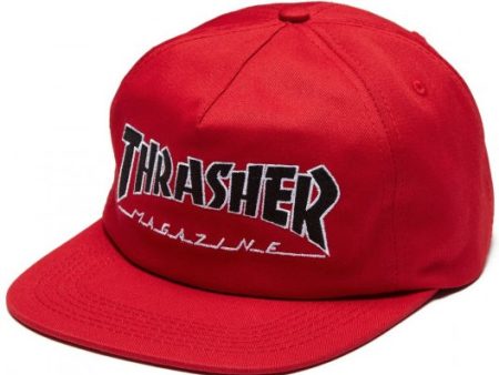 THRASHER OUTLINED SNAPBACK RED For Sale