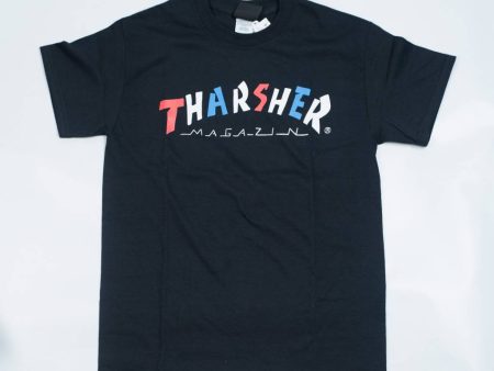 THRASHER KNOCK OFF LOGO T-SHIRT BLACK Discount