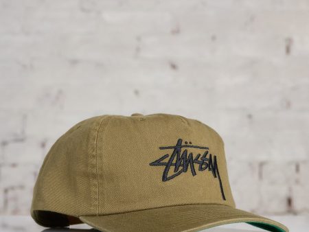 Stussy Big Stock Mid Depth Cap Army Green For Cheap