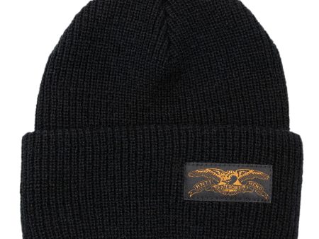 ANTIHERO STOCK EAGLE LABEL BEANIE BLACK For Cheap