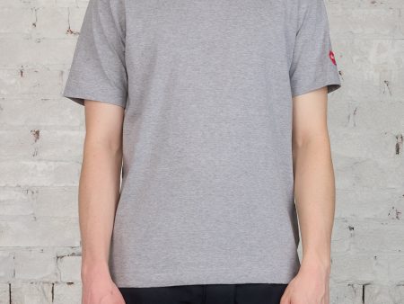 Comme des Garçons PLAY Invader Red Heart Sleeve T-Shirt Grey Sale