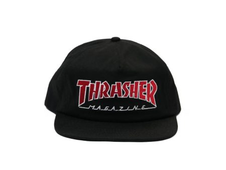 THRASHER OUTLINED SNAPBACK BLACK For Cheap