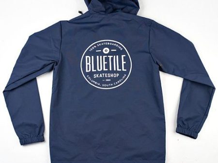 BLUETILE SINCE 2001 HOODED COACHES JACKET NAVY Cheap