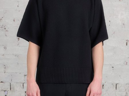 Issey Miyake Homme Plisse Rustic Knit Tee Black Supply