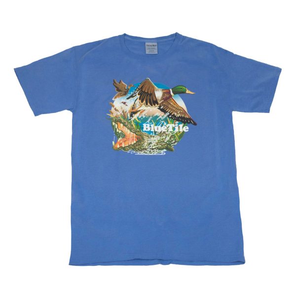 BLUETILE WILDERNESS DUCKS T-SHIRT FORTE BLUE Hot on Sale