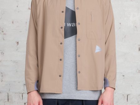 and wander Thermolite Fleece Base LS Shirt Beige Cheap