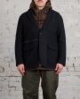 Engineered Garments Zip Jacket Poly Wool Flannel Black Online