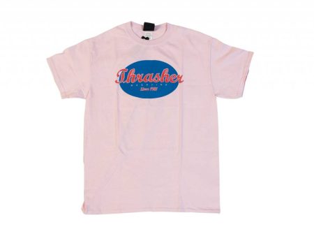 THRASHER OVAL LOGO S S T-SHIRT PINK Sale