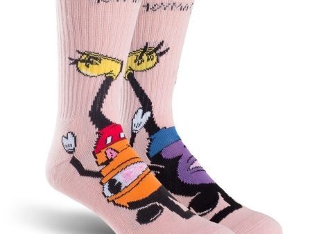 TOY MACHINE MOUSKETEER SOCK PINK Fashion