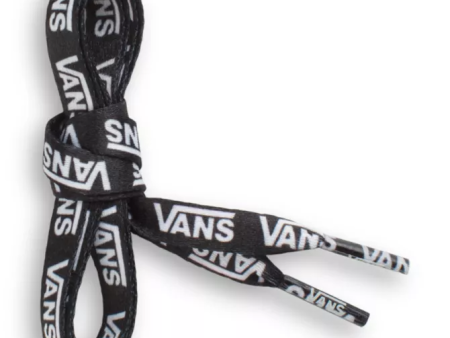 VANS 36  FLAT LACES BLK WHT LOGO Fashion