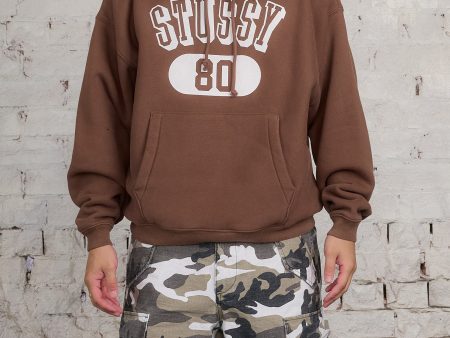 Stussy 80 Relaxed Hooded Sweatshirt Brown Fashion