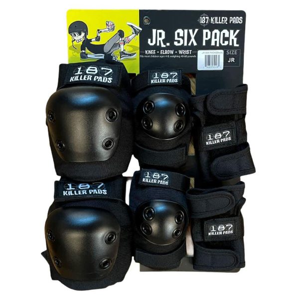 187 KILLER PADS JUNIOR 6 PACK SET BLACK Discount