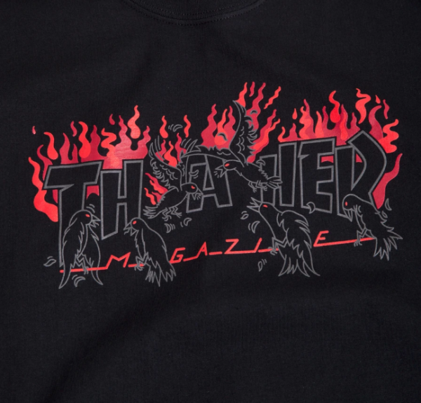 THRASHER CROW T-SHIRT BLACK For Discount