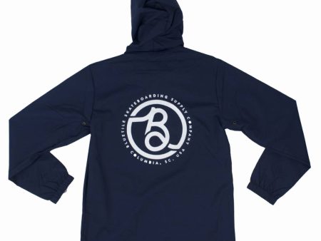 BLUETILE SUPPLY CO HOODED COACHES JACKET (NAVY) Discount