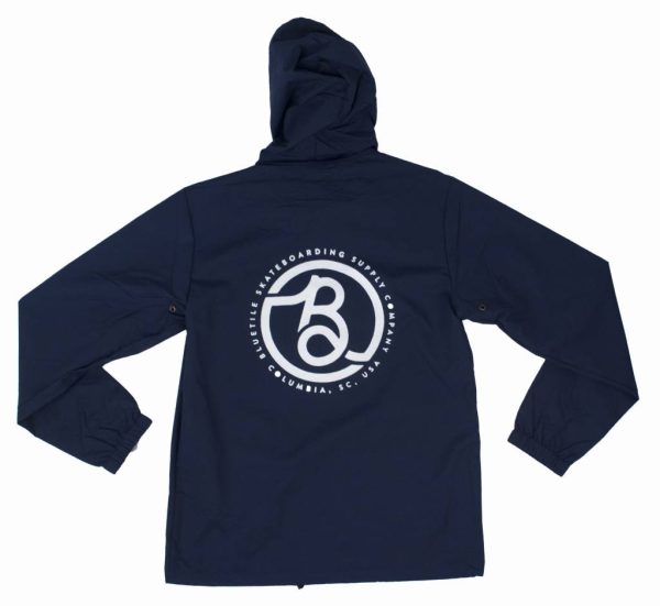 BLUETILE SUPPLY CO HOODED COACHES JACKET (NAVY) Discount