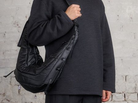 Lemaire Medium Soft Game Bag WR Coated Cotton Ash Black Online Sale