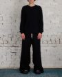 Rick Owens Moncler Round Neck Jumbo Sweater Black Hot on Sale