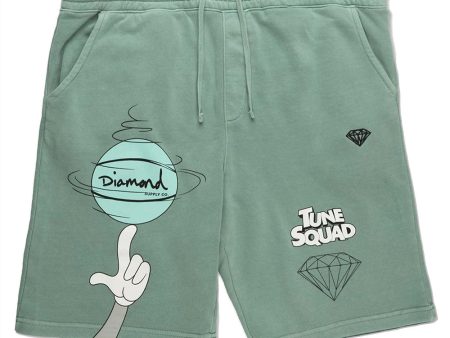 DIAMOND x SPACE JAM DIAMOND BALL DIAMOND BLUE SWEAT SHORTS Hot on Sale