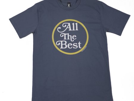 BLUETILE  ALL THE BEST  LOGO T-SHIRT PETRO BLUE Sale