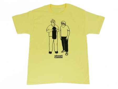 STREET CANOE DUDES T-SHIRT YELLOW For Cheap