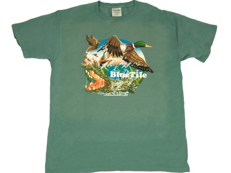 BLUETILE WILDERNESS DUCKS T-SHIRT CYPRESS GREEN Online Hot Sale