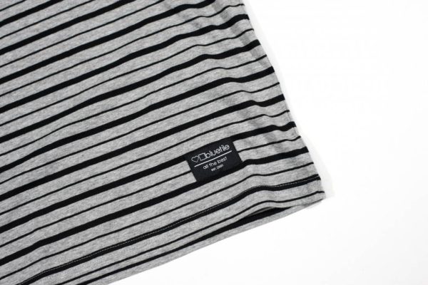 BLUETILE SURPLUS STRIPED TEE GREY   BLACK Supply