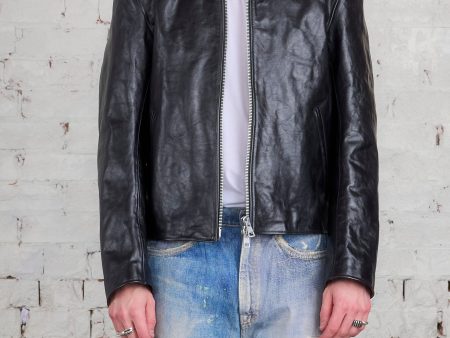 Our Legacy Mini Jacket Top Dyed Black Leather Sale