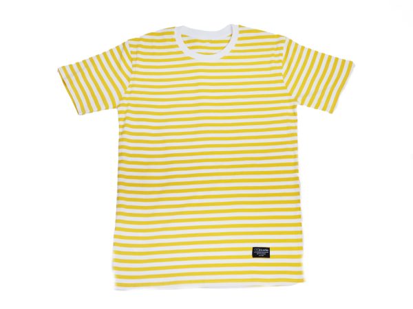 BLUETILE SURPLUS STRIPED TEE YELLOW   WHITE For Cheap