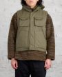 Engineered Garments Field Vest Olive PC Coated Cloth For Sale