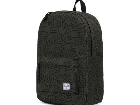 HERSCHEL X KEITH HARING WINLAW BACKPACK GREEN   BLACK Cheap