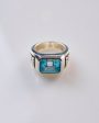 Maple Midnight Slim Ring Silver 925 Aquamarine Topaz Discount